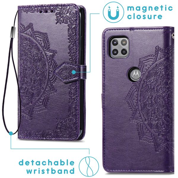 imoshion Etui de téléphone portefeuille Mandala Moto G 5G