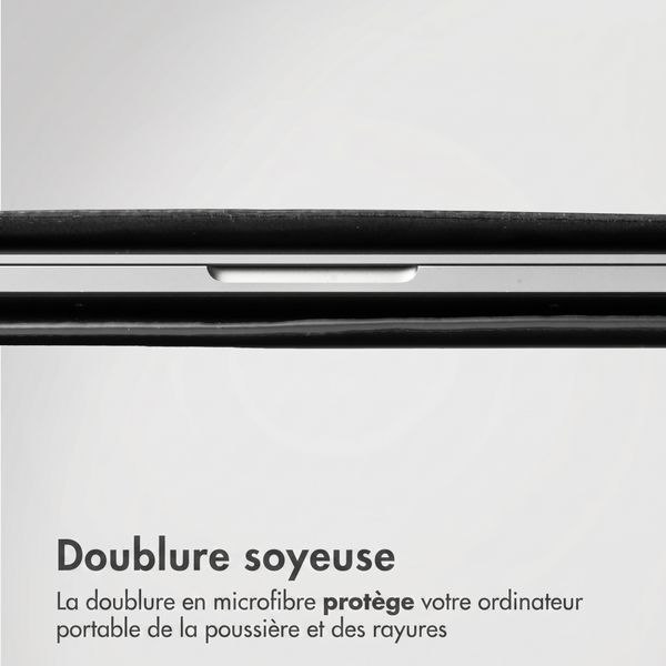 Accezz Leather Pochette ordinateur Apple MacBook 15 pouces - Noir
