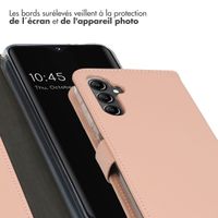 Selencia Étui de téléphone portefeuille en cuir véritable Samsung Galaxy A14 (5G/4G) - Dusty Pink