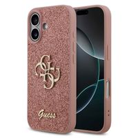 Guess Coque 4G Metal Logo Glitter Apple iPhone 17 - Rose