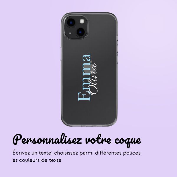 Coque personnalisée avec un nom iPhone 13 - Transparent