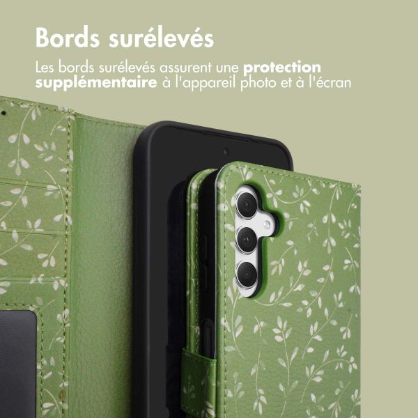 imoshion Étui de télephone portefeuille Design Samsung Galaxy A54 (5G) - Green Flowers