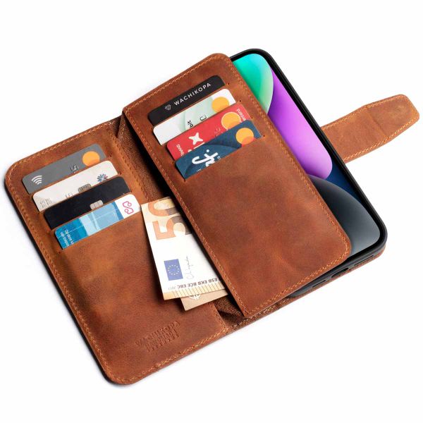 Wachikopa Étui de téléphone portefeuille Multi Wallet iPhone 14 - Camel