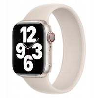 Apple Bracelet Boucle unique Apple Watch Series 1 á 10 / SE / Ultra (2) (44/45/46/49 mm) - Taille 9 - Lumière stellaire