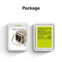 Ringke Style de lunette Apple Watch Series 7 / 8 / 9 - 45 mm - Hairline Bolts Gold