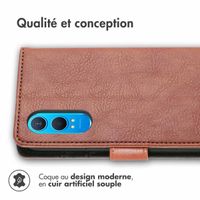 imoshion Étui de téléphone portefeuille Luxe OnePlus Nord CE 4 Lite 5G - Brun