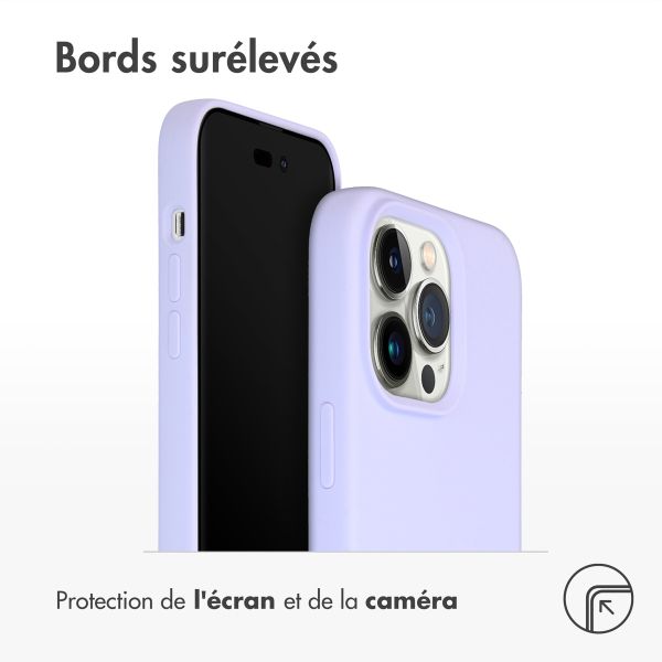 Accezz Coque Liquid Silicone iPhone 14 Pro Max - Violet