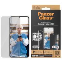 PanzerGlass Protection d'écran Privacy Ultra-Wide Fit Anti-bactérienne avec applicateur Samsung Galaxy S24 Plus