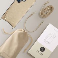 Selencia Coque arrière avec cordon et porte-cartes Nova Samsung Galaxy S25 Ultra - Beige