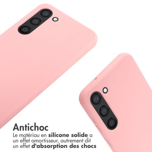 imoshion Coque en silicone avec cordon Samsung Galaxy S23 Plus - Rose