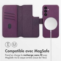 Accezz Étui de téléphone portefeuille en cuir 2-en-1 avec MagSafe Samsung Galaxy S24 Plus - Heath Purple