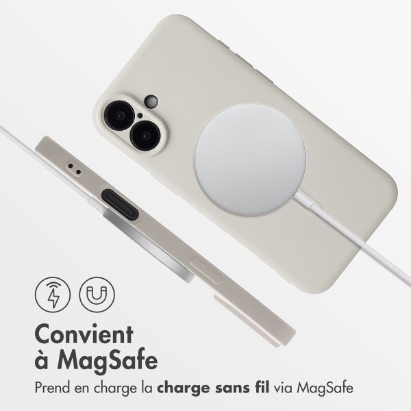 imoshion Coque Couleur avec MagSafe Apple iPhone 16 Plus - Beige