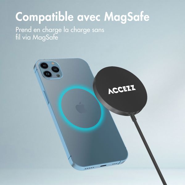 Accezz Chargeur sans fil USB-C | Chargeur sans fil MagSafe et Qi2 - 1 mètre - Noir