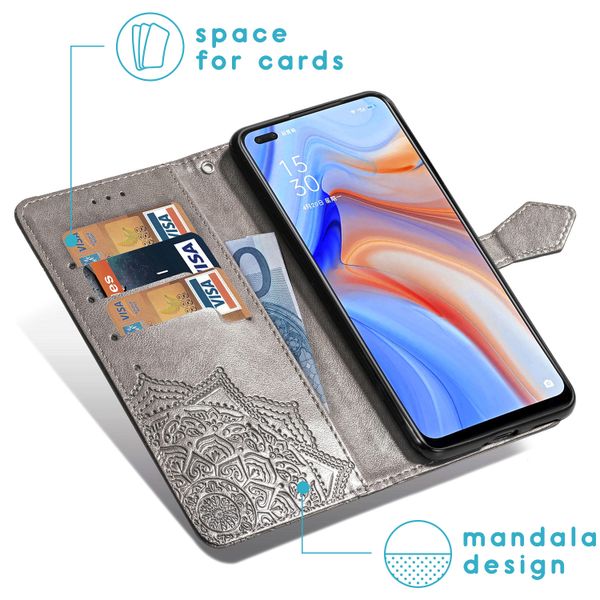 imoshion Etui de télephone Mandala Oppo Reno4 5G - Gris