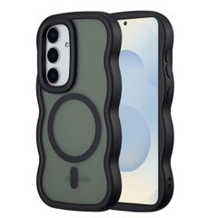 Selencia Coque arrière Wavy avec MagSafe Samsung Galaxy S24 / S25 - Noir