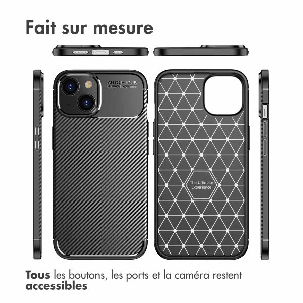imoshion Coque silicone Carbon Apple iPhone 14 Plus - Noir