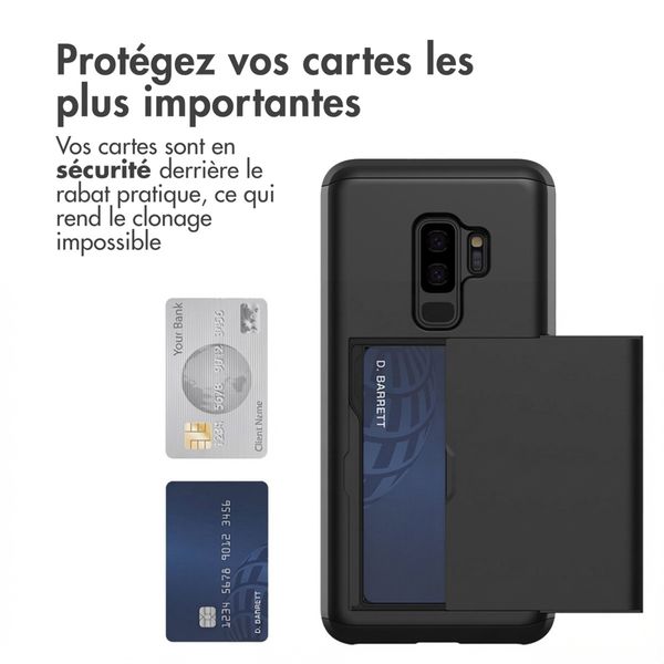 imoshion Coque arrière avec porte-cartes Samsung Galaxy S9 Plus - Noir