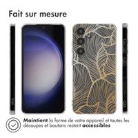 imoshion Coque Design Samsung Galaxy S24 - Golden Leaves Transparent