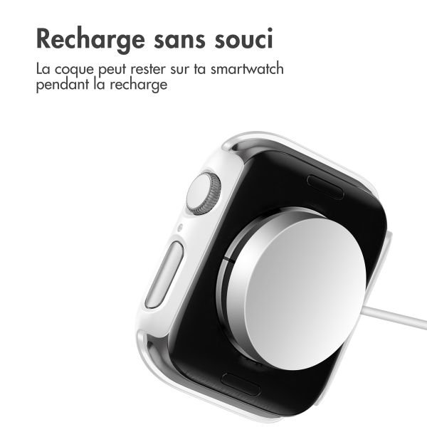 imoshion Coque rigide à couverture complète Apple Watch 7 / 8 / 9 - 45 mm - Blanc