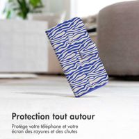 imoshion Étui de télephone portefeuille Design Samsung Galaxy S9 - White Blue Stripes