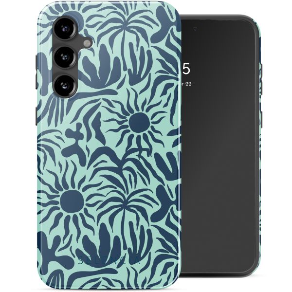 Selencia Coque arrière Vivid Samsung Galaxy S23 FE - Tropical Vibes Light Blue