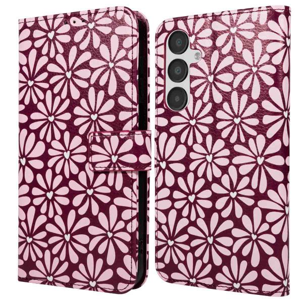 imoshion Étui de télephone portefeuille Design Samsung Galaxy A55 - Bloom Love Blush