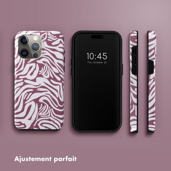 Selencia Coque arrière Vivid Apple iPhone 15 Pro Max - Trippy Swirl Dark Rose