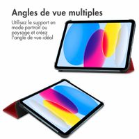 imoshion Coque tablette Trifold iPad 10 (2022) 10.9 pouces - Rouge