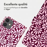 imoshion Étui de télephone portefeuille Design Apple iPhone 12 (Pro) - Bloom Love Blush