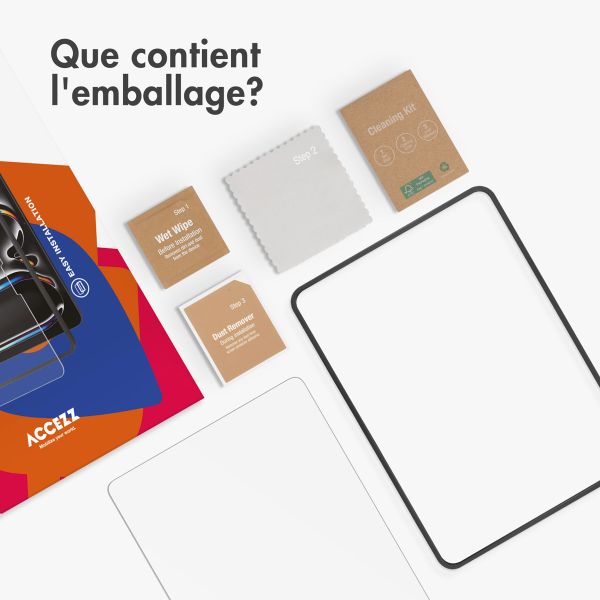 Accezz Protection d'écran en verre trempé avec applicateur Apple iPad Air 11 pouces (2025) M3 / (2024) M2