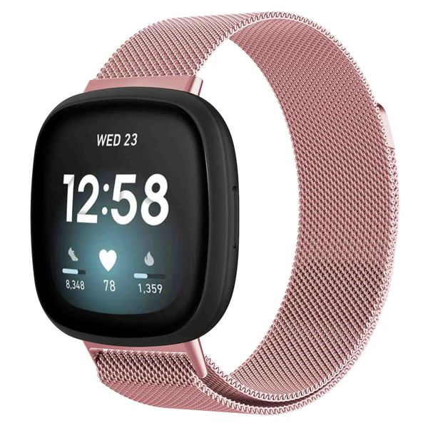 imoshion Bracelet magnétique milanais Fitbit Versa 3 - Taille M - Rose