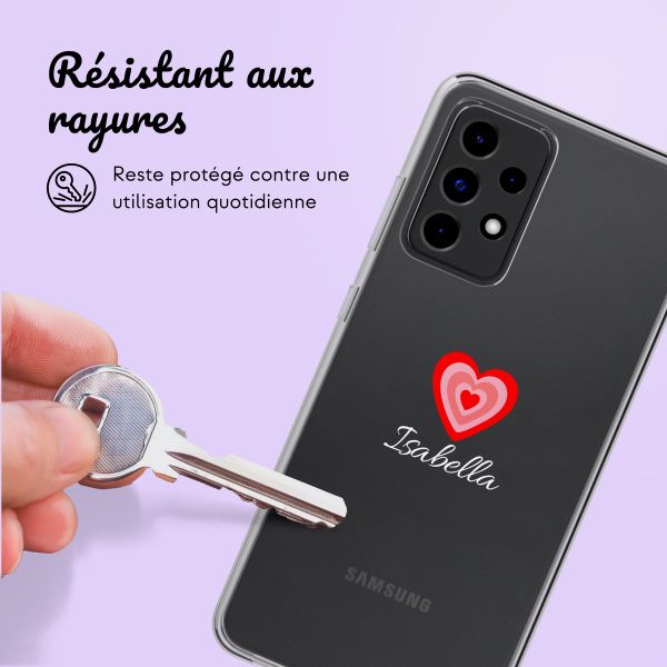 Coque personnalisée avec un cœur Samsung Galaxy A52(s) (5G/4G) - Transparent