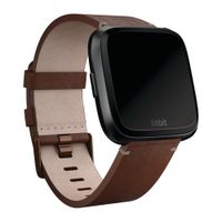 Fitbit Bracelet Leather Fitbit Versa / Versa 2 / Versa Lite - Taille L - Cognac
