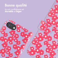 imoshion Étui de télephone portefeuille Design Apple iPhone 16e - Dusty Rose Blossoms