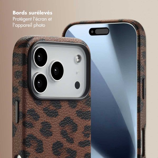 Selencia Coque Sabi imprimé panthère avec MagSafe Apple iPhone 17 Pro - Mocha Brown