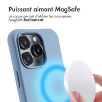 imoshion Coque arrière Color avec cordon amovible et MagSafe Apple iPhone 16 Pro - Ash Blue