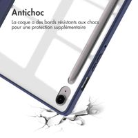 imoshion Coque tablette rigide Trifold iPad Samsung Tab S9 FE 10.9 pouces / Tab S9 11.0 pouces - Bleu foncé