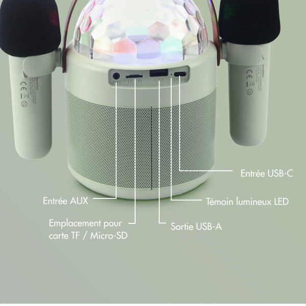imoshion Sing & Shine Karaoke Set - Enceinte et 2 micros - Mintgreen