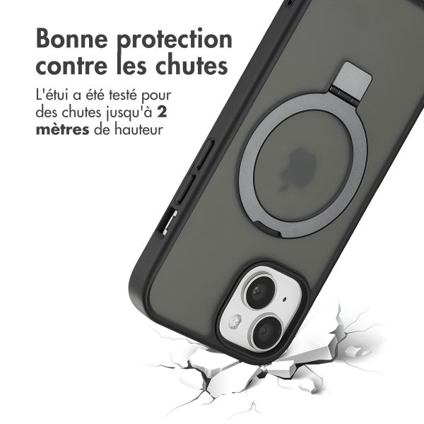 Accezz Coque Ring Stand avec MagSafe Apple iPhone 15 - Noir