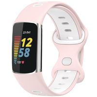 imoshion Bracelet sportif en silicone Fitbit Charge 5 / Charge 6 - Rose / Blanc