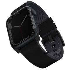 Uniq Bracelet Straden étanche en cuir Apple Watch Series 1 t/m 11 / SE / Ultra (44/45/46/49 mm) - Midnight