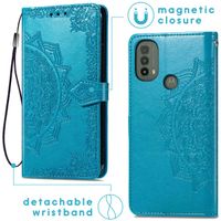 imoshion Etui de téléphone portefeuille Mandala Motorola Moto E30 / E40 - Turquoise