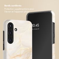 Selencia Coque arrière Vivid avec MagSafe Samsung Galaxy S25 - Golden Beige Marble
