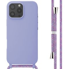 imoshion Coque en silicone avec cordon Apple iPhone 16 Pro Max - Violet