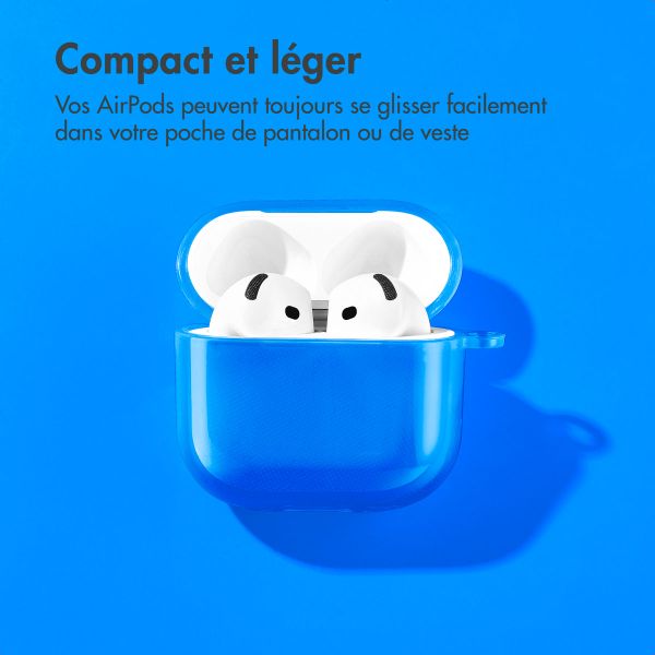 imoshion Coque Néon Apple AirPods 4 - Bleu Cobalt