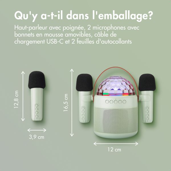 imoshion Sing & Shine Karaoke Set - Enceinte et 2 micros - Mintgreen