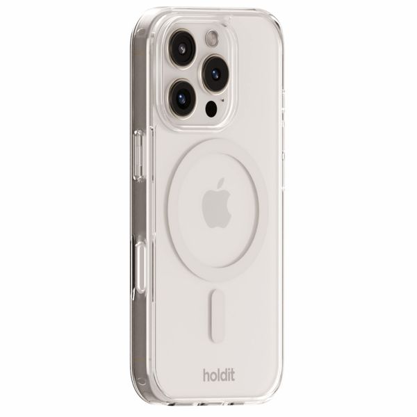 Holdit Coque MagSafe iPhone 16 Pro - Blanc / Transparent