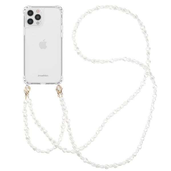 imoshion Coque avec dragonne + bracelet Apple iPhone 12 Pro Max - Perles Cœurs