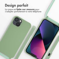 imoshion Coque en silicone avec cordon Apple iPhone 13 - Vert