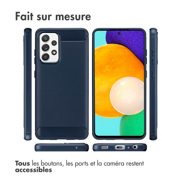 imoshion Coque Brushed Samsung Galaxy A52(s) (5G/4G) - Bleu foncé